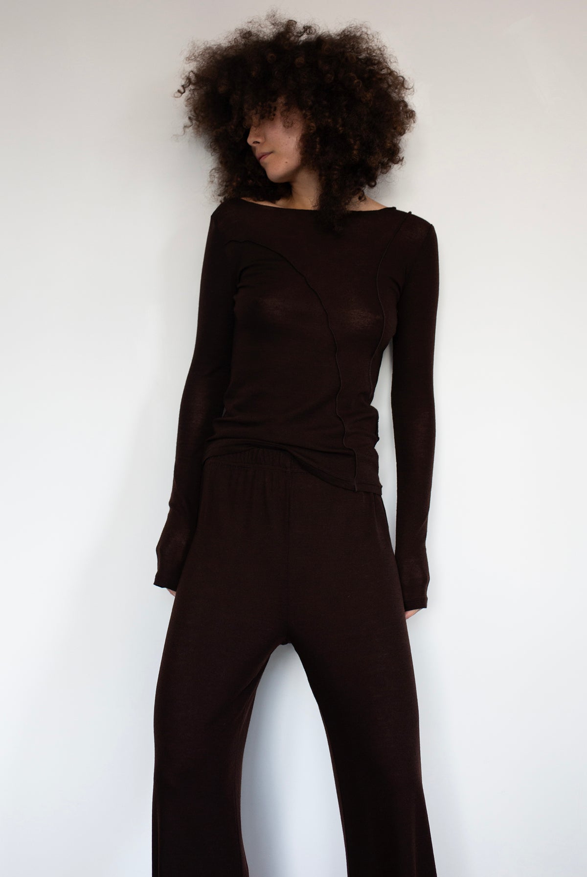 ELEMENTAL MERINO WOOL LOUNGE PANT - CACAO