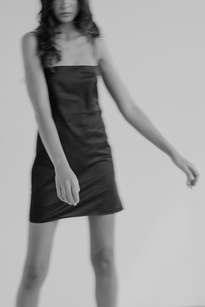 ROWE SILK DRESS - BLACK