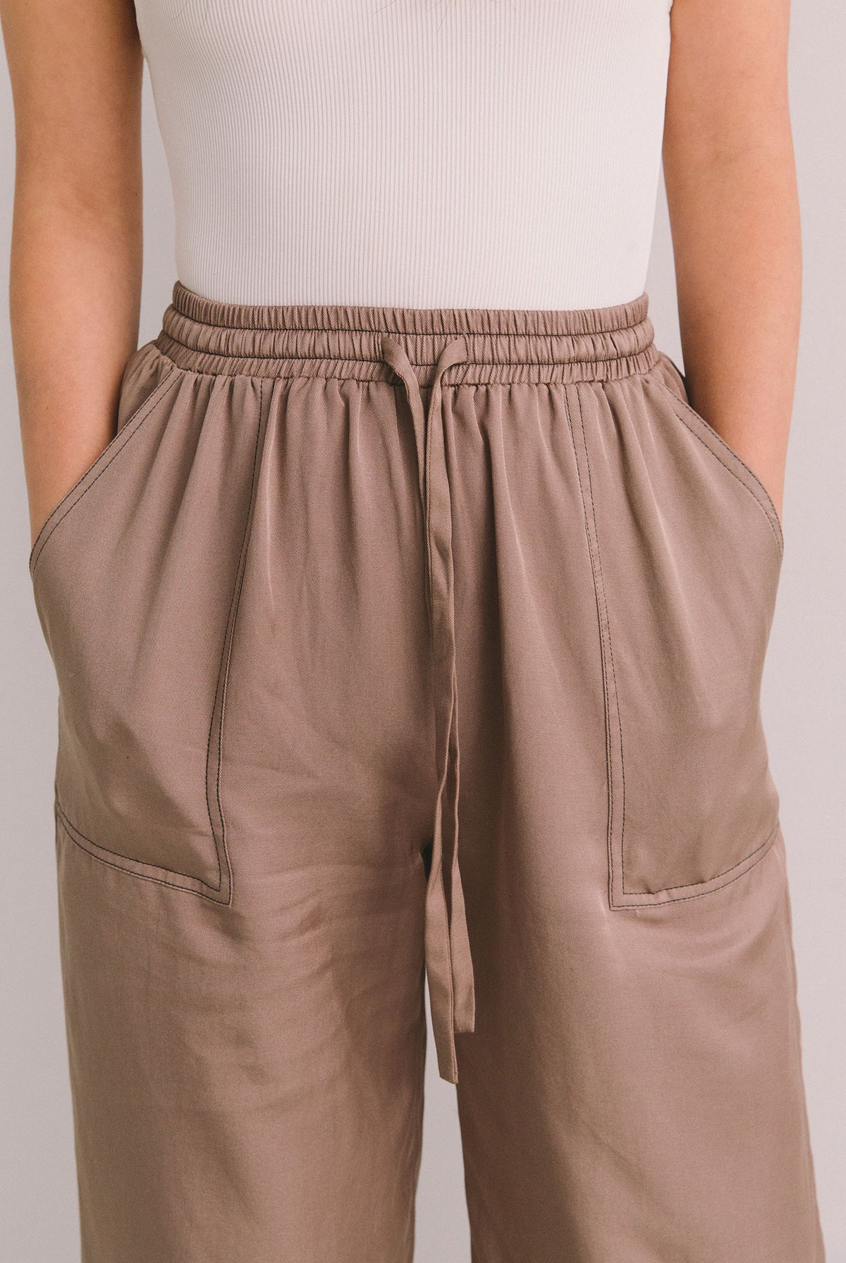 FLUX SILK PANT - MAUVE