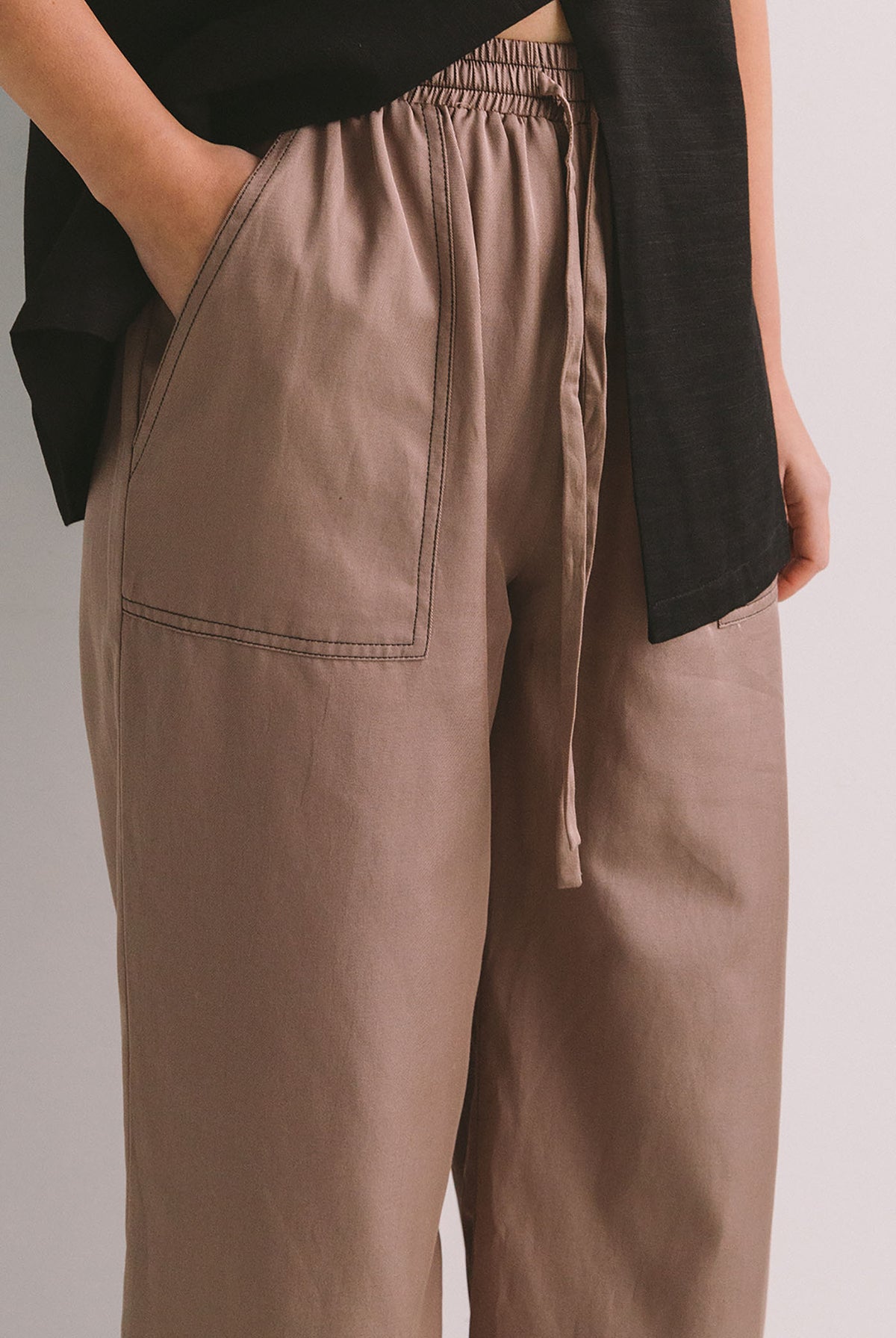 FLUX SILK PANT - MAUVE