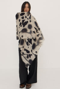 DIFFUSE WOOL CASHMERE SCARF - INK