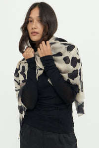 DIFFUSE WOOL CASHMERE SCARF - INK