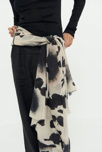 DIFFUSE WOOL CASHMERE SCARF - INK