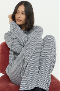 DYLAN LOUNGE PANT - BLACK STRIPE