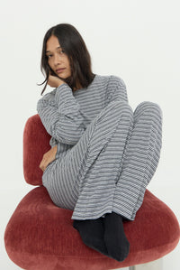 DYLAN LOUNGE PANT - BLACK STRIPE