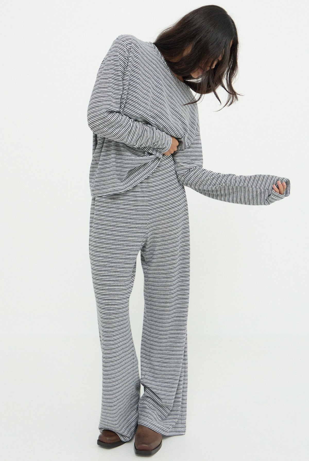 DYLAN LOUNGE PANT - BLACK STRIPE