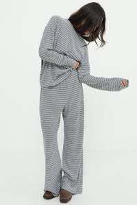 DYLAN LOUNGE PANT - BLACK STRIPE