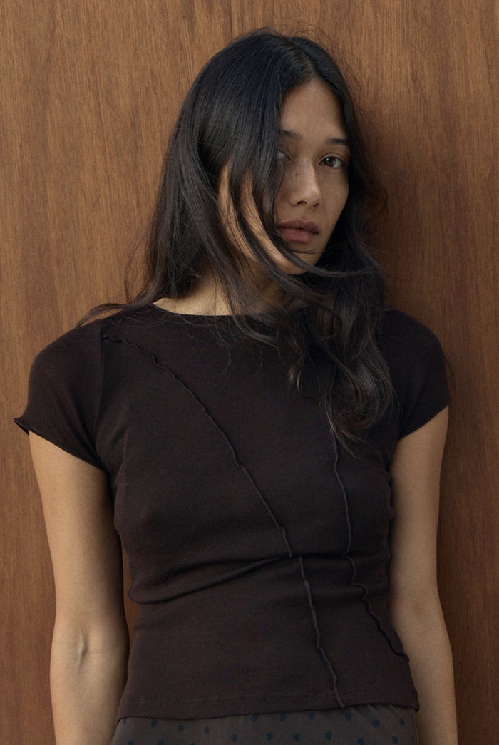 ELEMENTAL MERINO WOOL MICRO TEE - CACAO