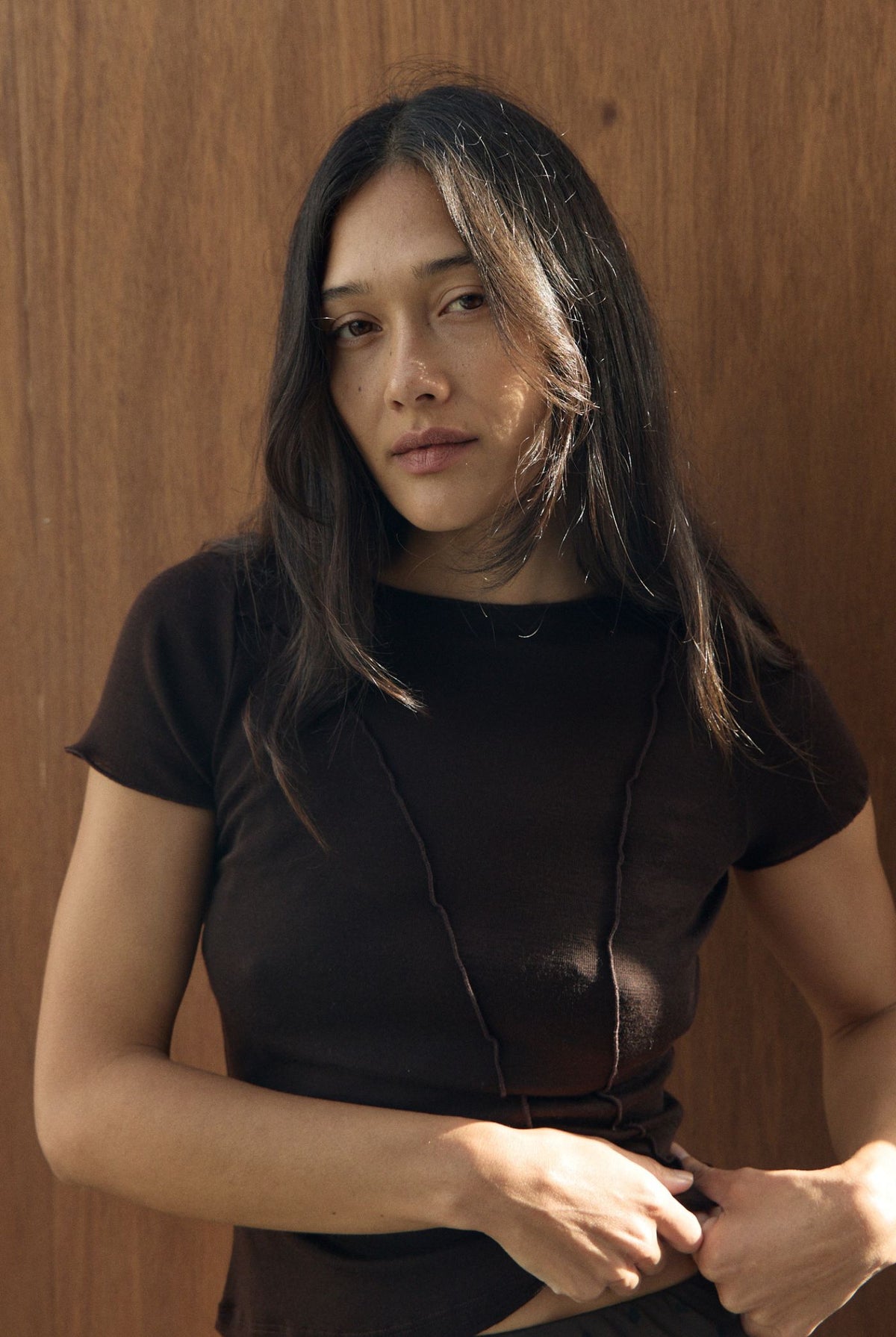 ELEMENTAL MERINO WOOL MICRO TEE - CACAO