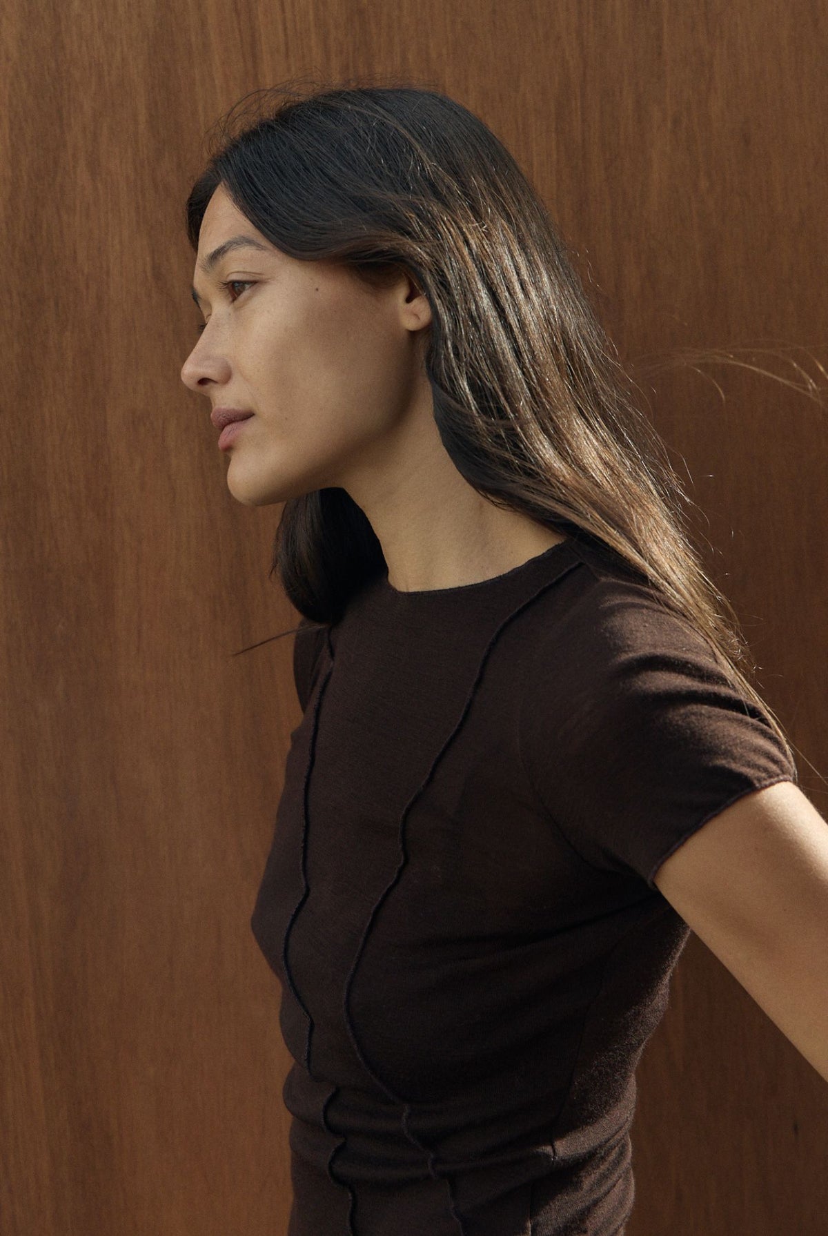 ELEMENTAL MERINO WOOL MICRO TEE - CACAO