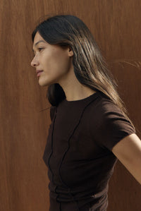 ELEMENTAL MERINO WOOL MICRO TEE - CACAO