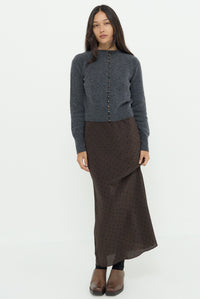 ESSENCE WOOL CASHMERE KNIT CARDIGAN - GREY MARLE