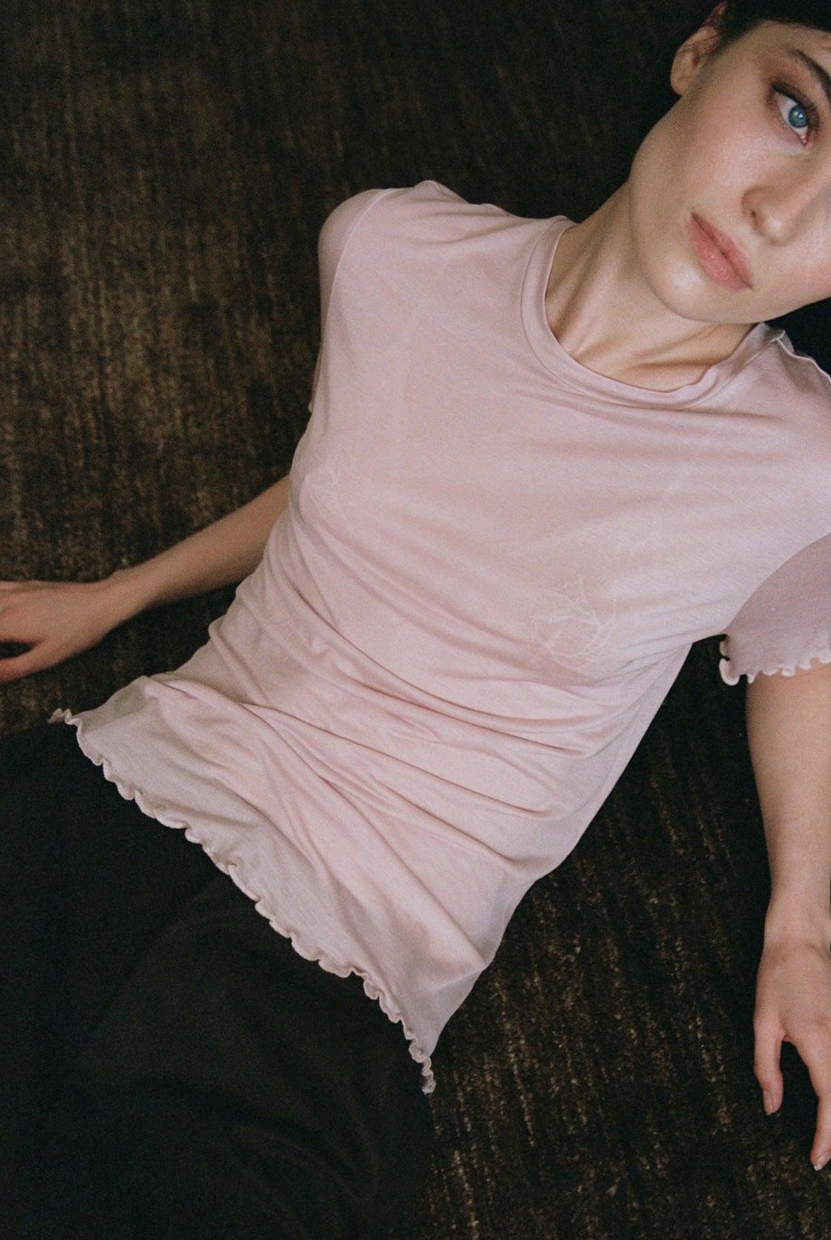 FINE KNIT SLOUCH TEE – ROSE
