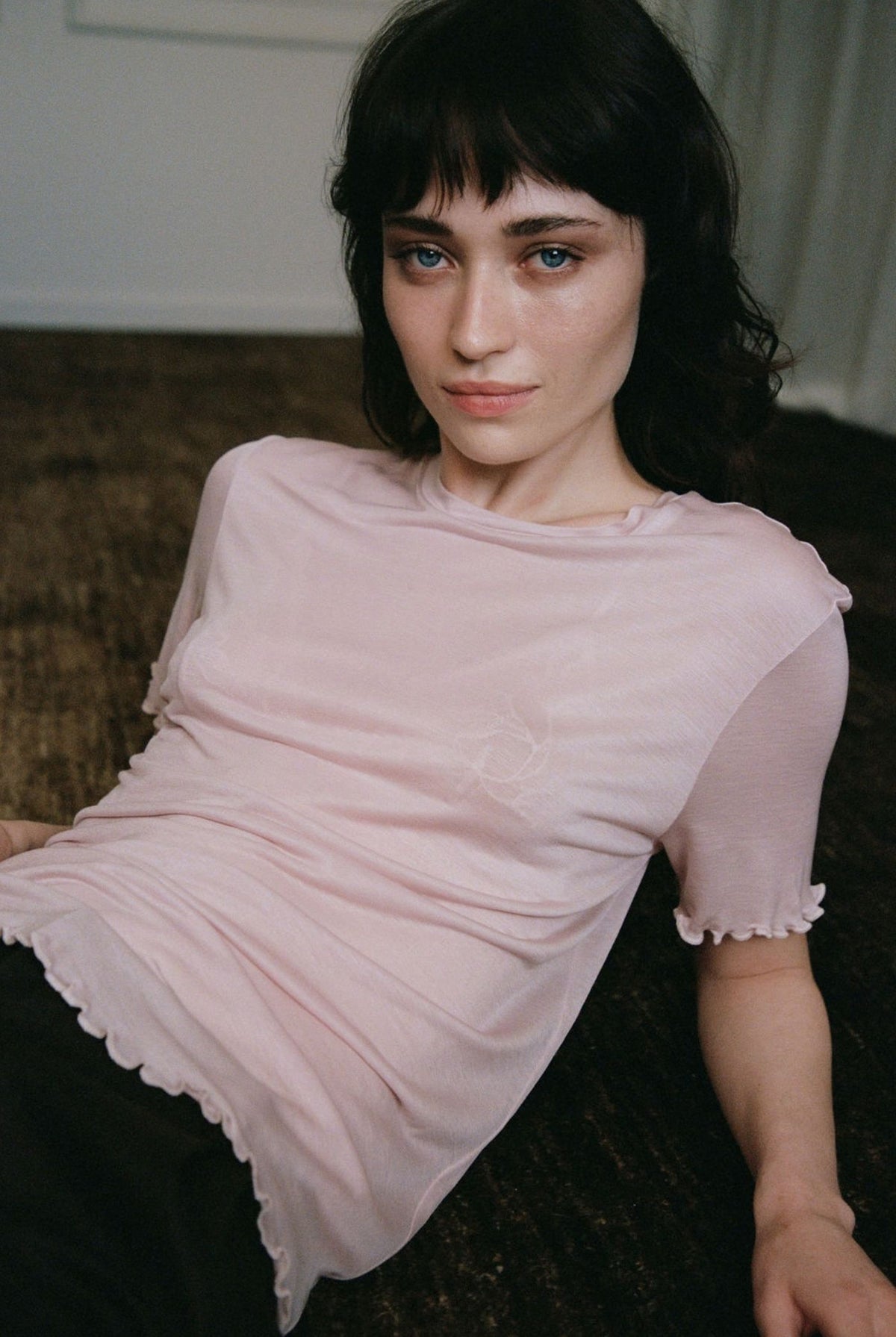 FINE KNIT SLOUCH TEE – ROSE