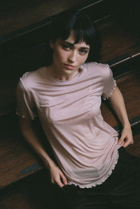 FINE KNIT SLOUCH TEE – ROSE