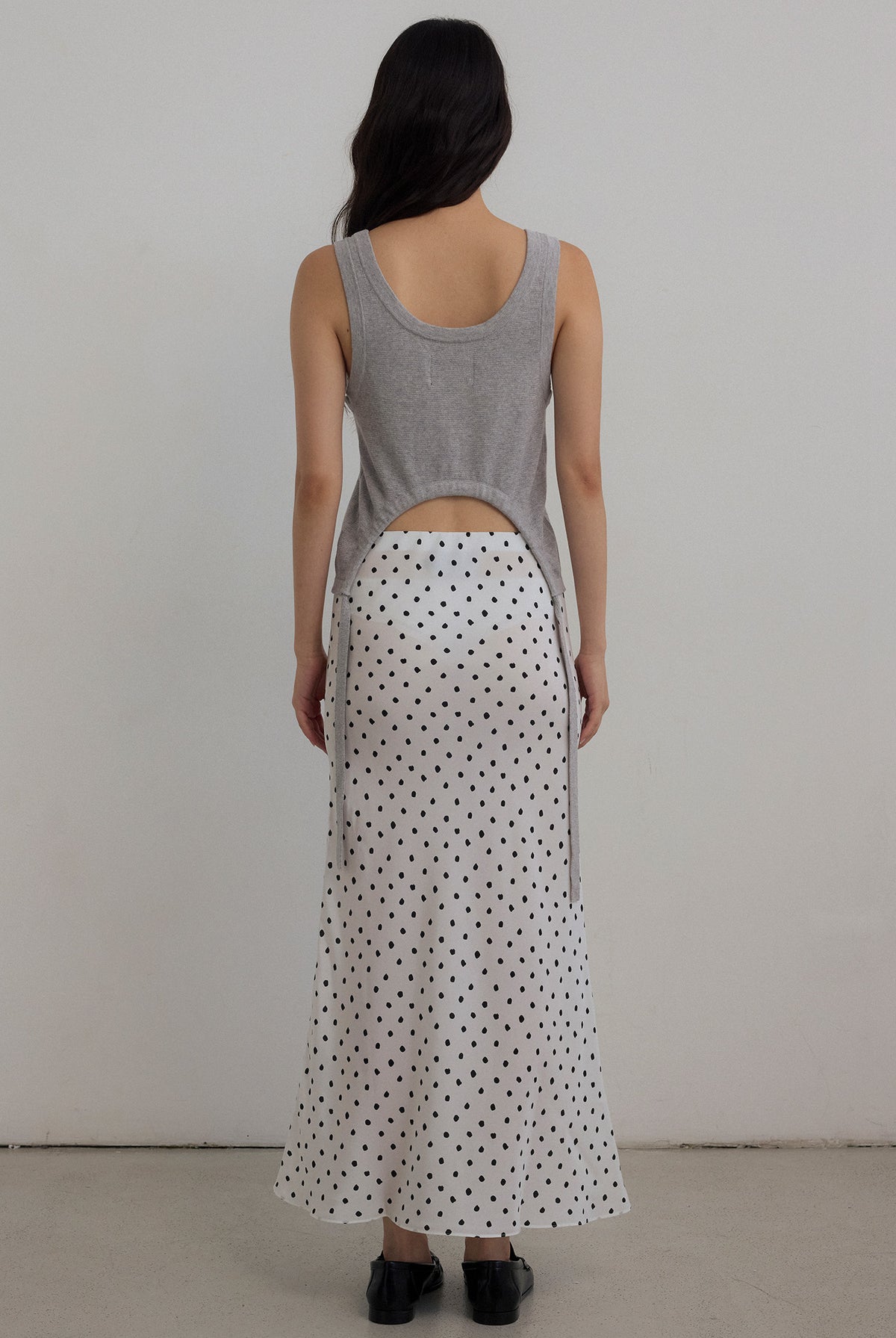 DAWN COTTON CASHMERE KNIT TANK - GREY MARLE