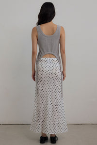DAWN COTTON CASHMERE KNIT TANK - GREY MARLE