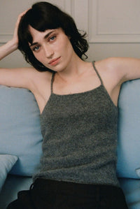 HAZE KNIT CAMI - GREY MARLE