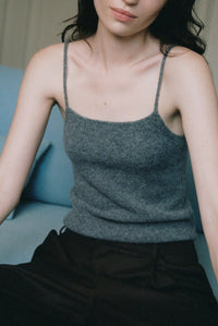 HAZE KNIT CAMI - GREY MARLE