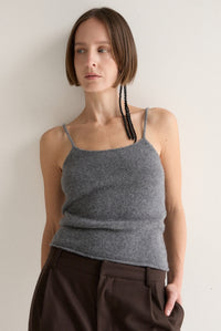 HAZE KNIT CAMI - GREY MARLE