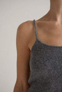HAZE KNIT CAMI - GREY MARLE