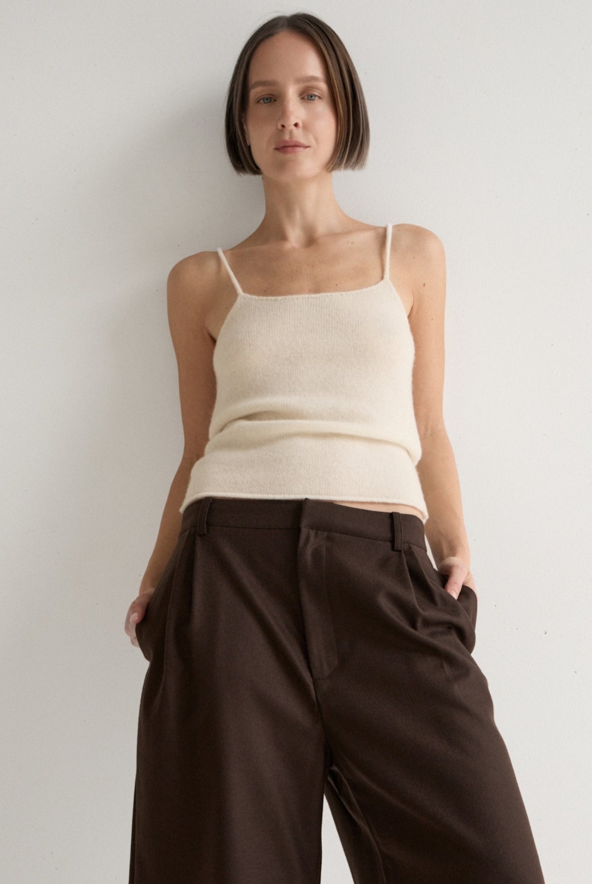 HAZE KNIT CAMI - IVORY