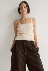 HAZE KNIT CAMI - IVORY