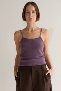 HAZE KNIT CAMI - MAUVE