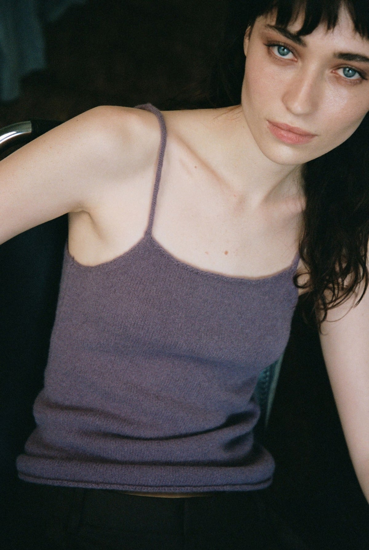 HAZE KNIT CAMI - MAUVE