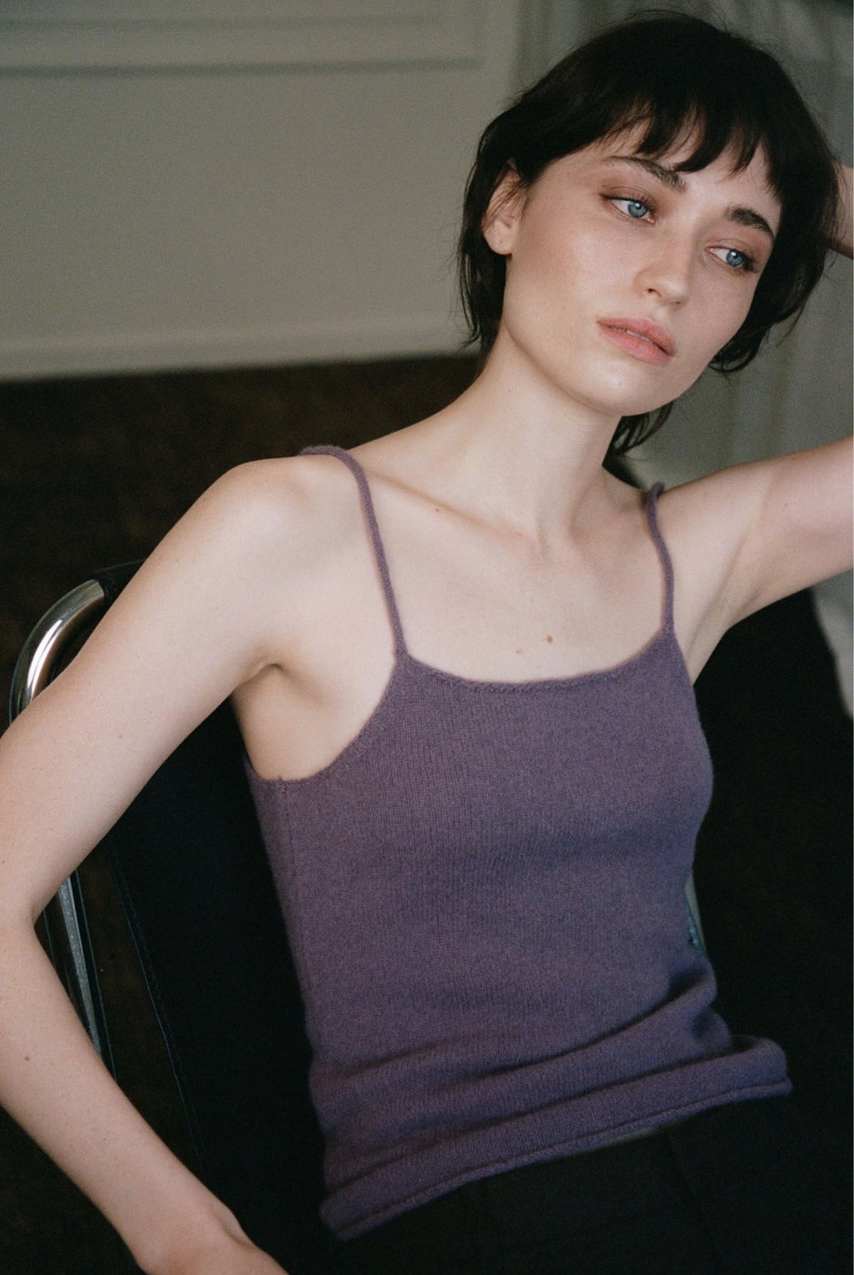 HAZE KNIT CAMI - MAUVE