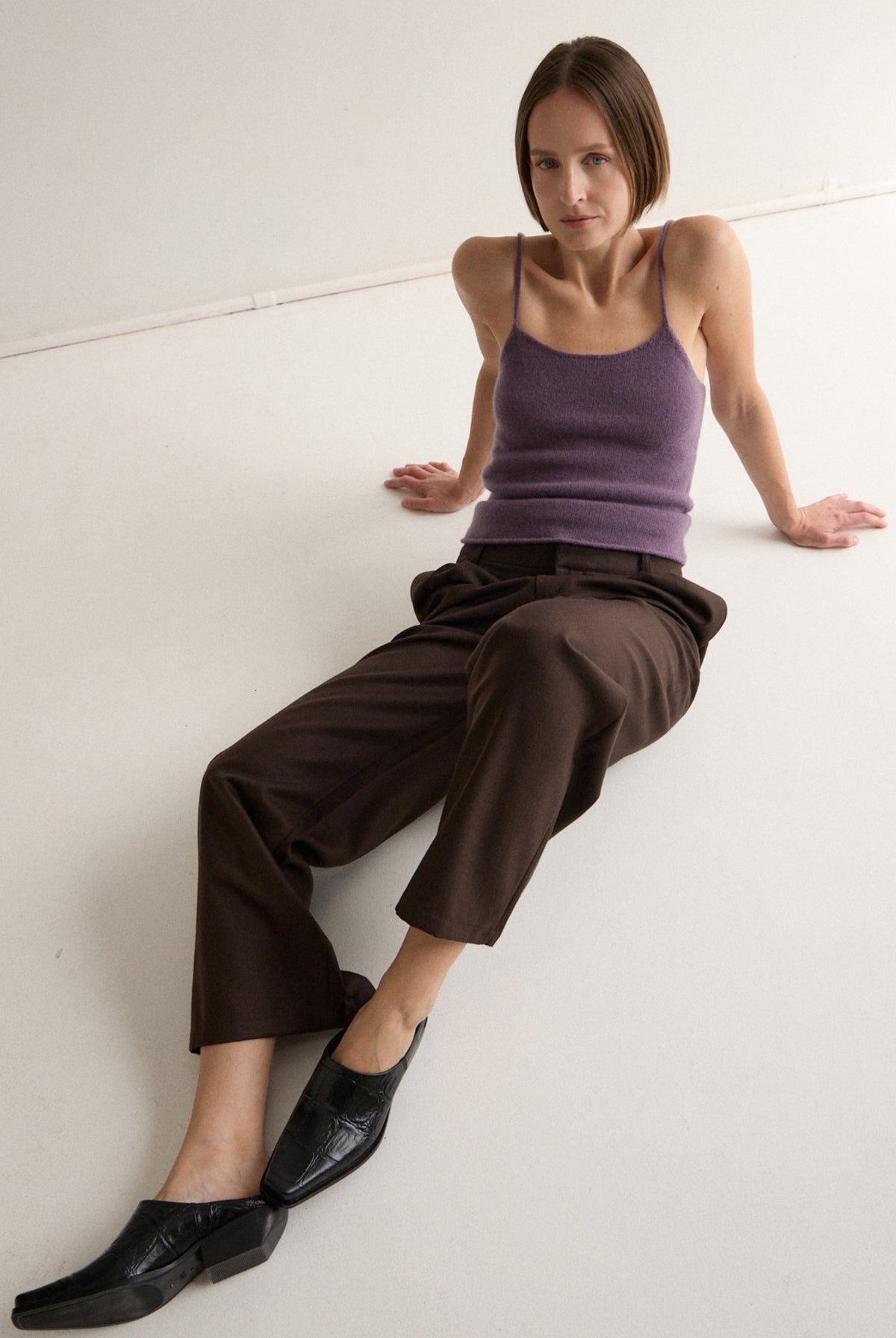 HAZE KNIT CAMI - MAUVE
