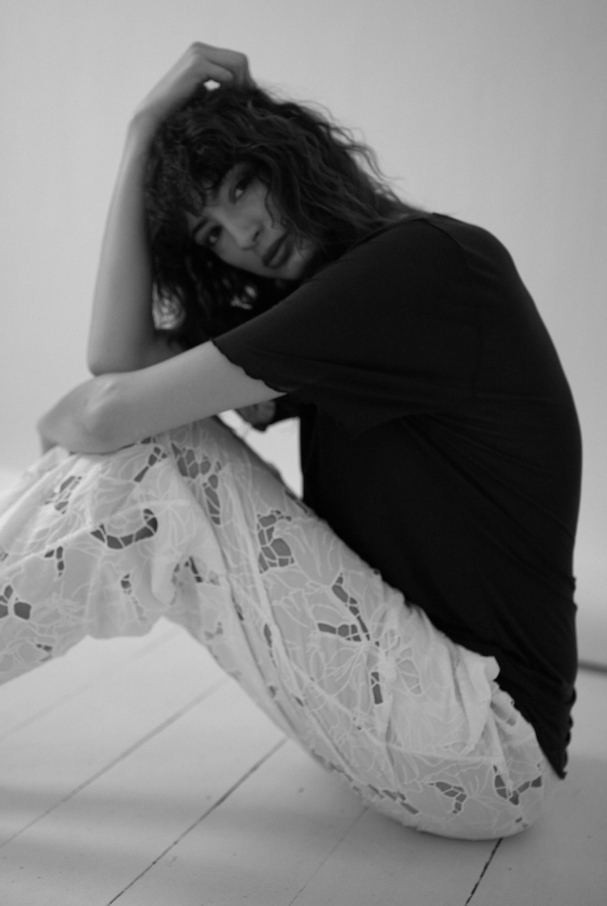 COTTON LACE PANT - WHITE