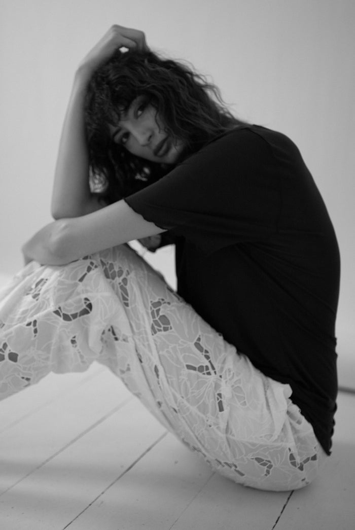 COTTON LACE PANT - WHITE