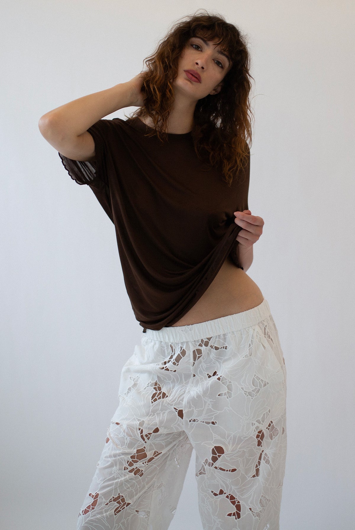 COTTON LACE PANT - WHITE
