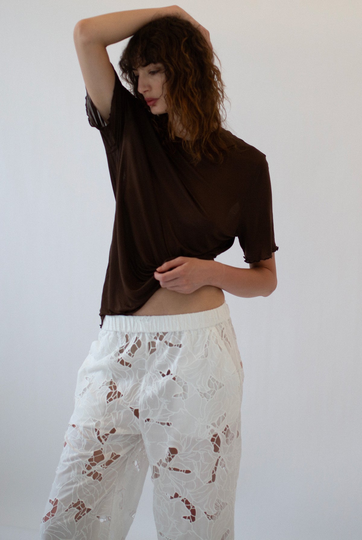 COTTON LACE PANT - WHITE