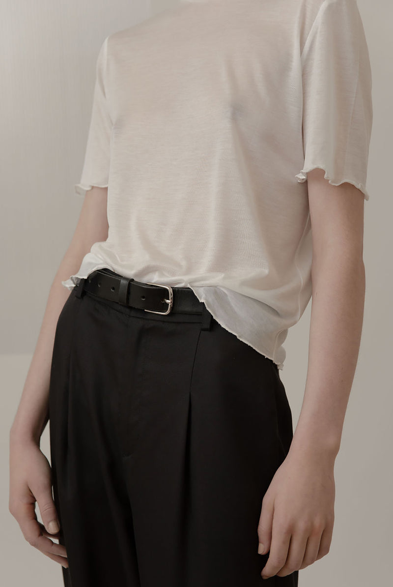 FINE KNIT LAYERING TEE – IVORY